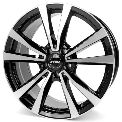 Rial M12 diamond-black frontpolished 8x19 5x112 ET38 CB66,6 R14 790 kg M12-80938M13-1