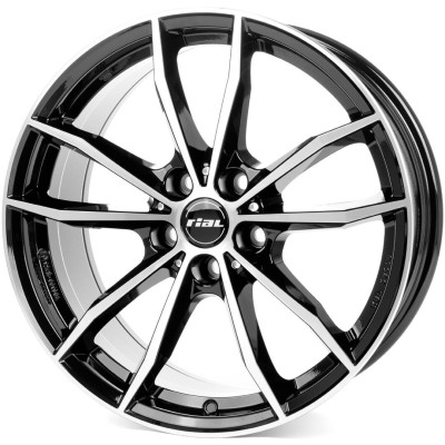 Rial X12 diamond-black frontpolished 7,5x18 5x112 ET51 CB66,6 60° 710 kg X12-75851W63-1