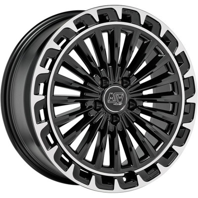 MSW 32 Gloss Black+Diamond Lip 8,5x20 5x112 ET30 CB66,6 R14 925 kg W19461002TGA