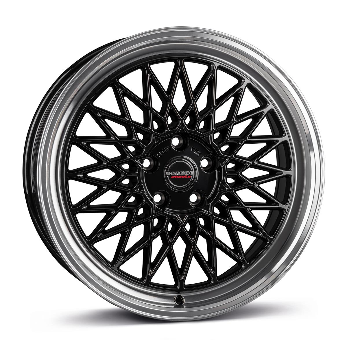 Borbet B black rim polished 8x18 5x120 ET35 CB72,6 60° 730 kg 497240