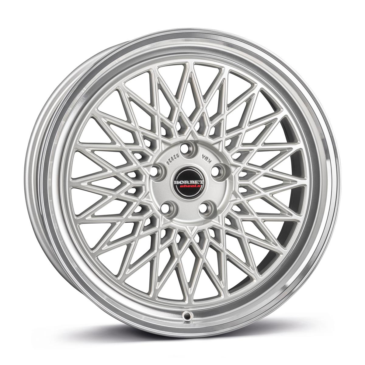 Borbet B silver rim polished 8x17 5x112 ET45 CB66,6 60° 650 kg 497091