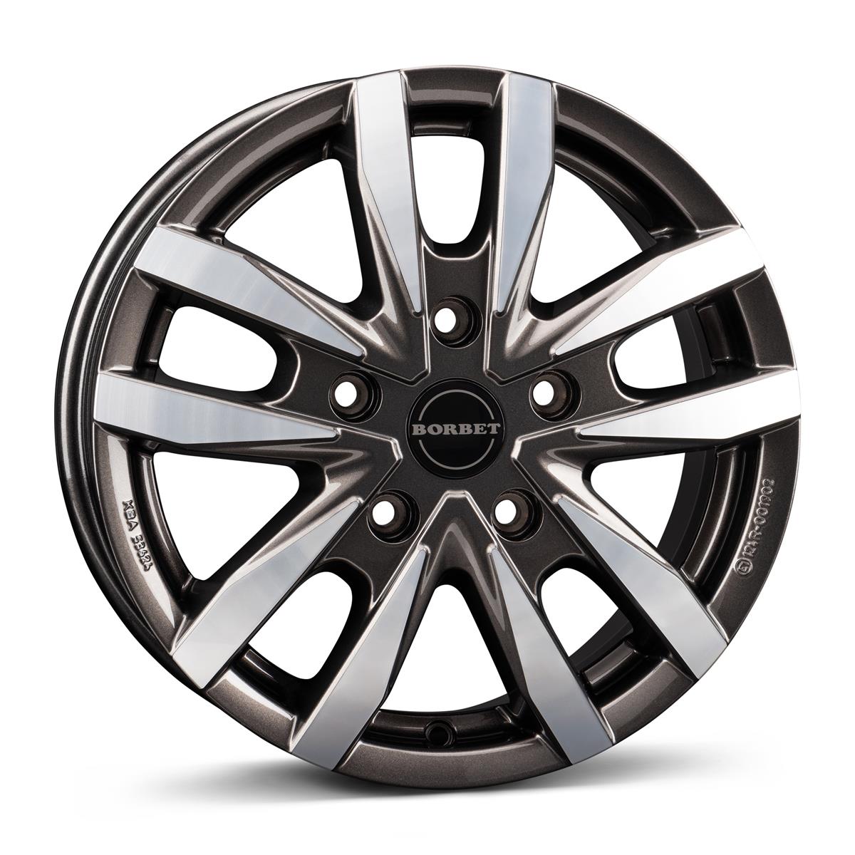 Borbet CW5 mistral anthracite glossy polished 7,5x18 5x118 ET53 CB71,1 60° 1300 kg 496797