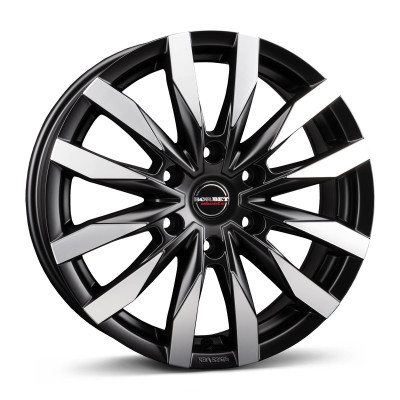 Borbet CW6 black polished matt 7,5x18 6x114.3 ET45 CB66,1 60° 1160 kg 497356