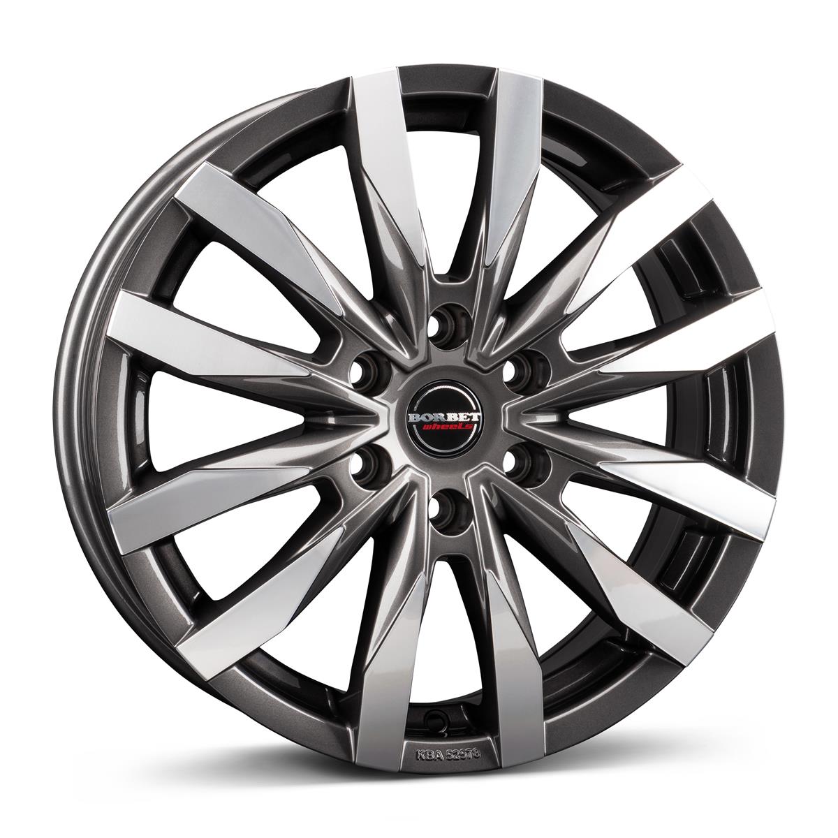 Borbet CW6 mistral anthracite glossy polished 6,5x16 6x120 ET50 CB74,5 60° 1300 kg 498255
