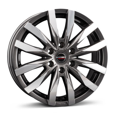 Borbet CW6 mistral anthracite glossy polished 7,5x18 6x114.3 ET45 CB66,1 60° 1160 kg 497303