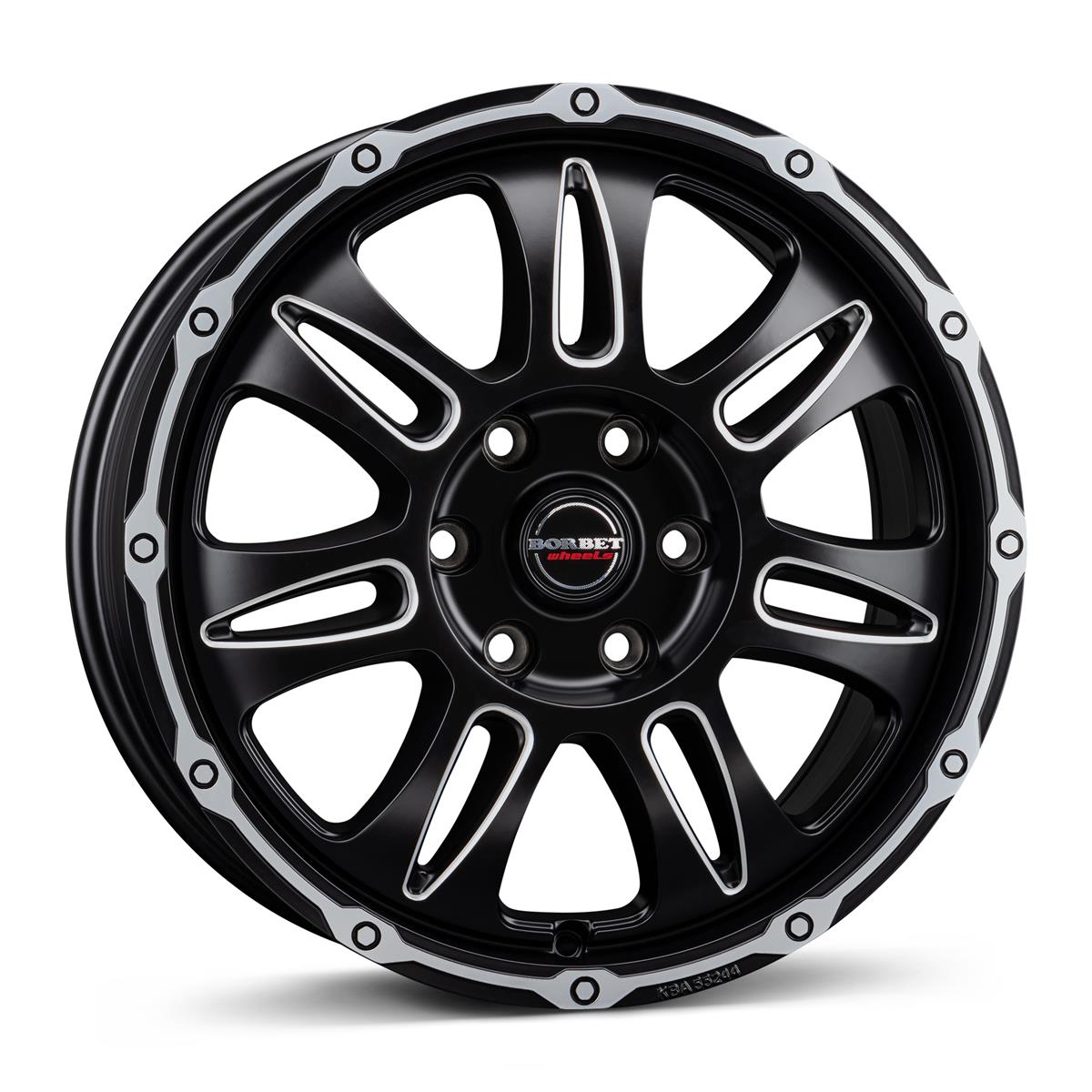 Borbet CW8 black rim window polished matt 8x18 6x130 ET48 CB84,1 60° 1400 kg 222739