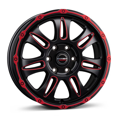 Borbet CW8 red rim window polished matt 8x18 5x130 ET50 CB78,1 60° 1400 kg 222752