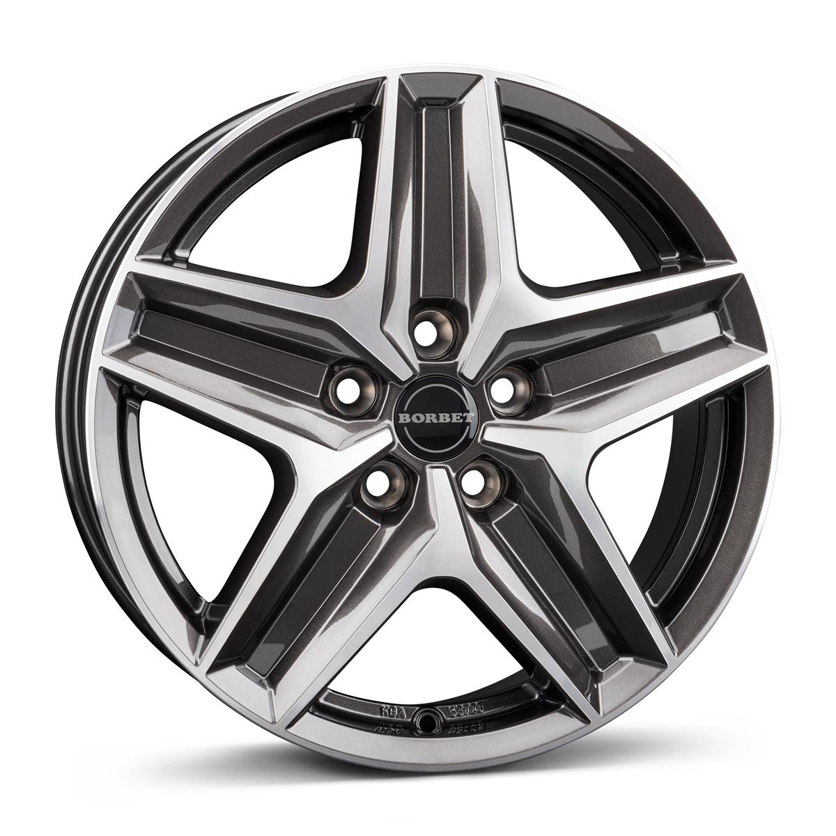 Borbet CWZ mistral anthracite glossy polished 7,5x18 5x130 ET53 CB78,1 60° 1250 kg 497632