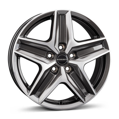 Borbet CWZ mistral anthracite glossy polished 7,5x18 5x130 ET53 CB78,1 60° 1250 kg 497632