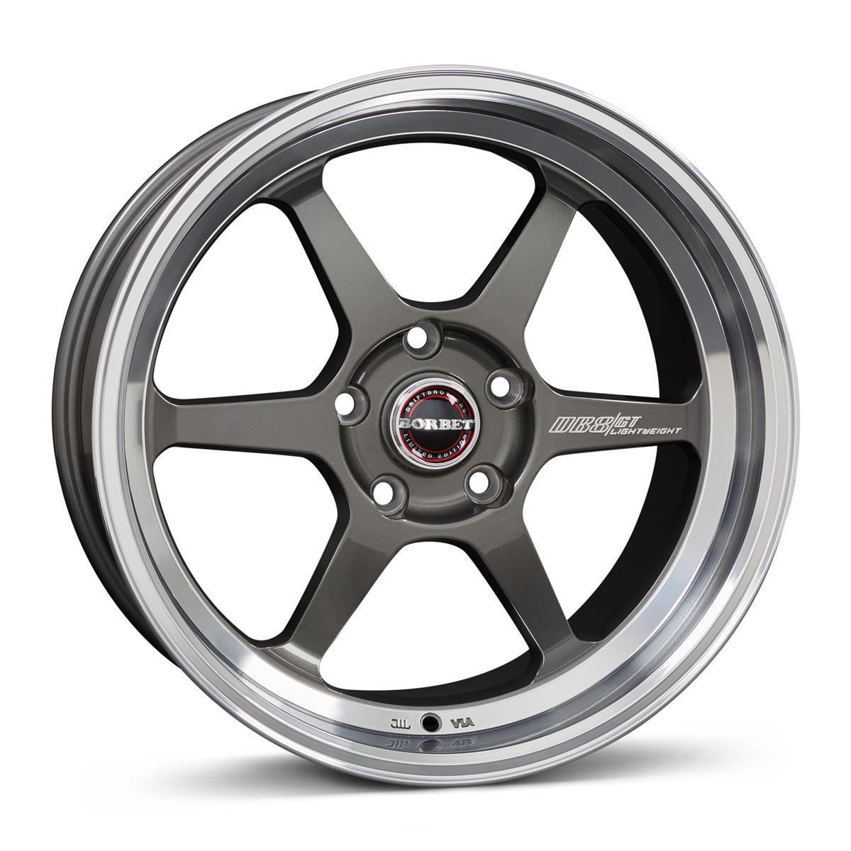 Borbet DB8GT graphite rim polished 8,5x18 5x114.3 ET40 CB72,6 60° 600 kg 496303