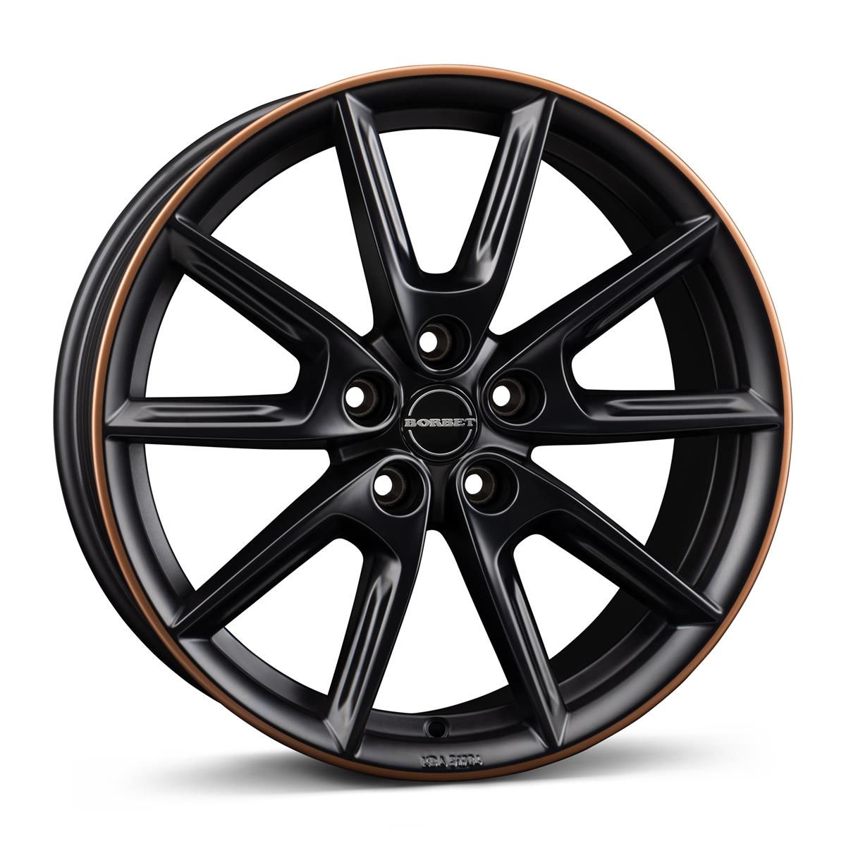 Borbet LX18 black matt rim copper 8x18 5x112 ET48 CB66,6 60° 690 kg 497811