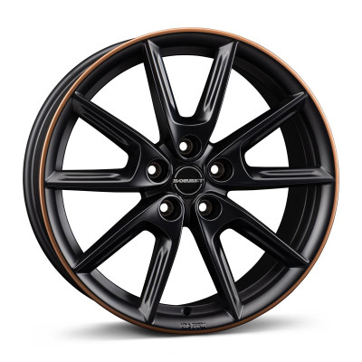 Borbet LX19 black matt rim copper 8x19 5x112 ET40 CB66,6 60° 760 kg 497890