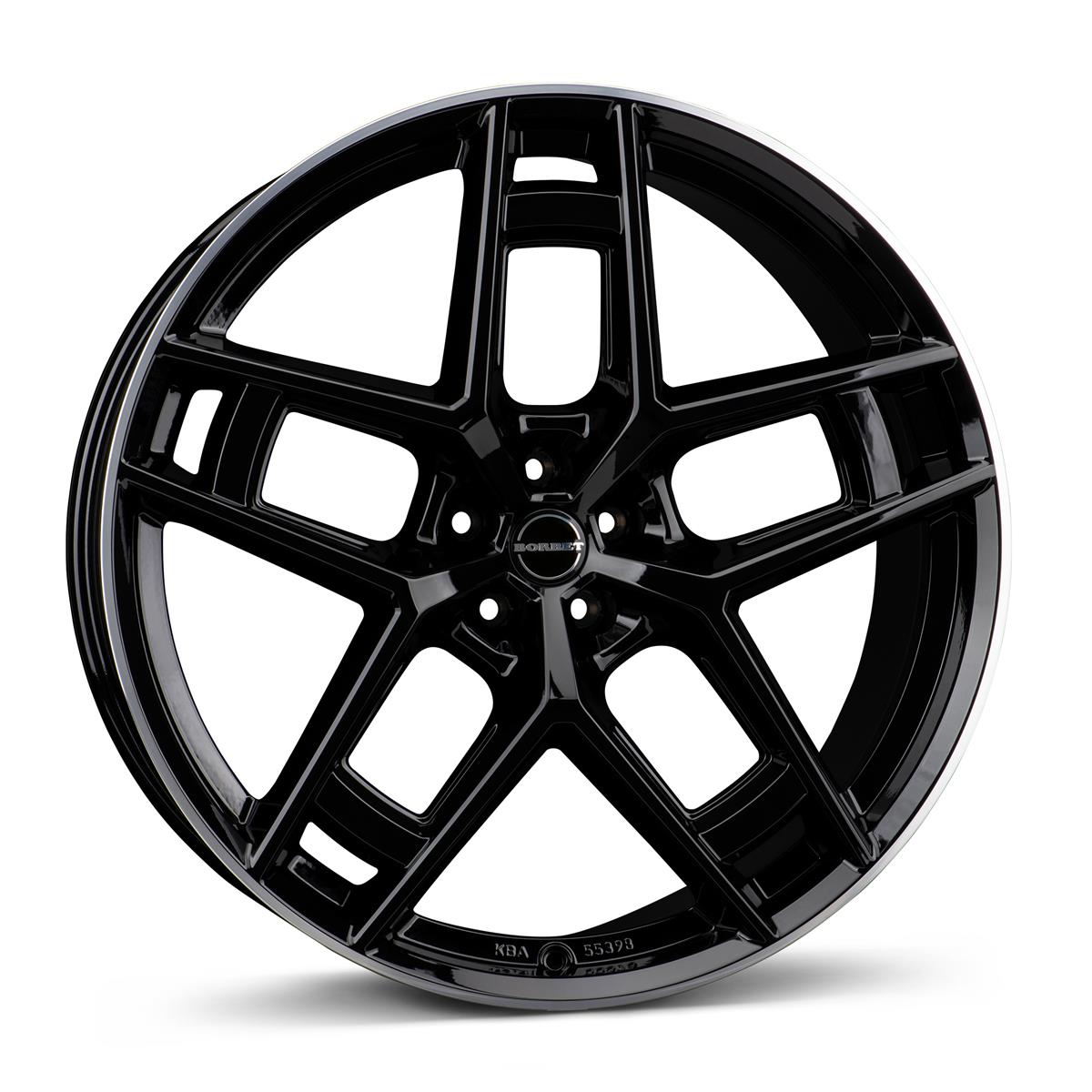 Borbet TF black rim polished glossy 10,5x24 5x120 ET34 CB72,6 Flat 1050 kg 498235
