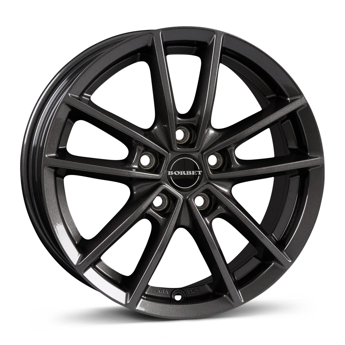 Borbet W mistral anthracite glossy 8x18 5x114.3 ET40 CB72,6 60° 700 kg 497005