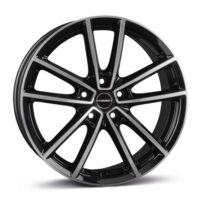 Borbet W black polished glossy 8x18 5x112 ET44 CB66,6 60° 700 kg 497166