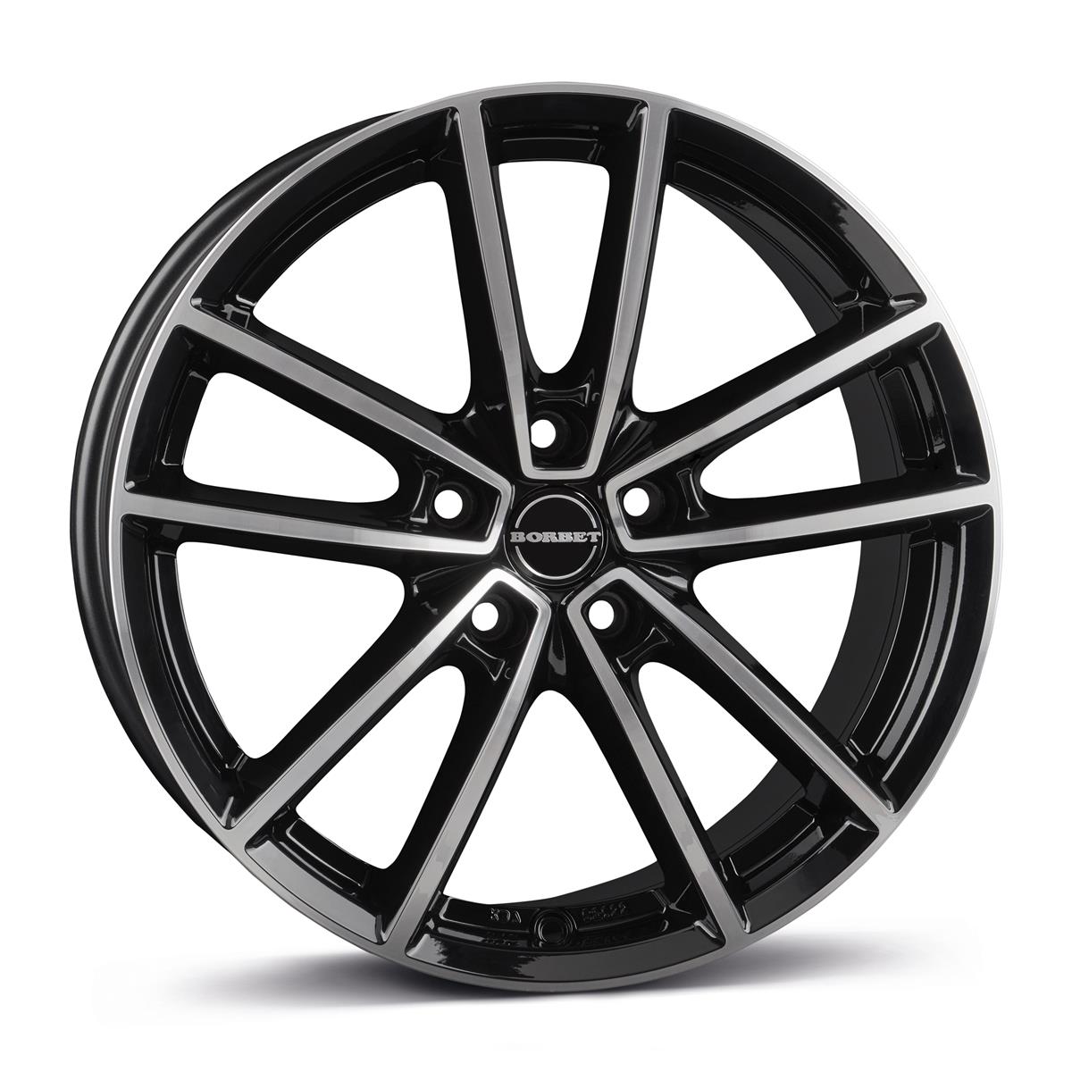 Borbet W black polished glossy 8,5x21 5x112 ET35 CB66,6 60° 850 kg 497984
