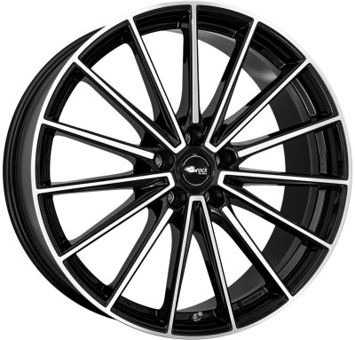 Brock B43 Schwarz Glanz Voll-Poliert (SGVP) 10x20 5x112 ET46 CB66,6 60° 1050 kg 369452