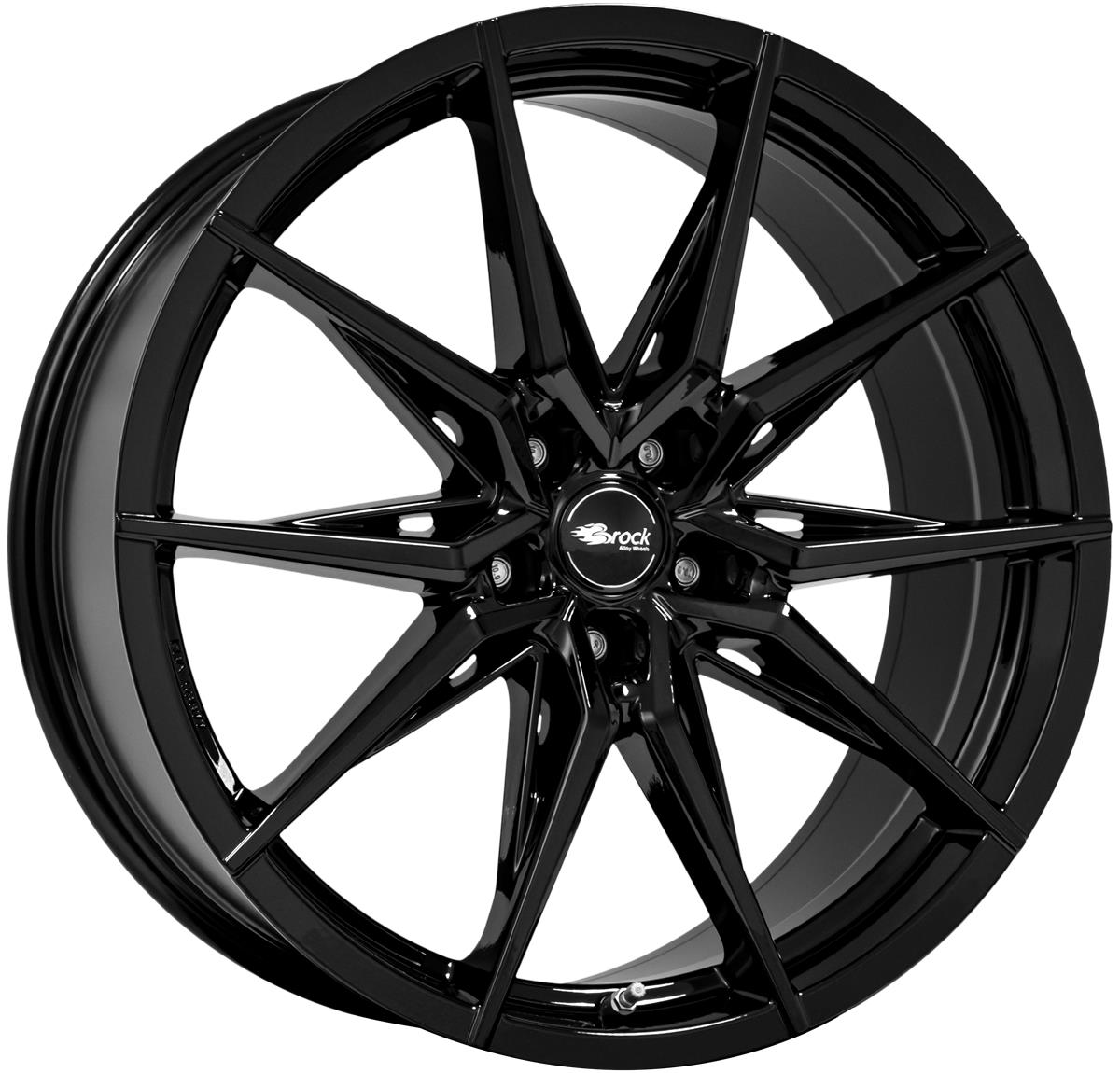 Brock B42 Schwarz Glanz (SG) 8x18 5x114.3 ET30 CB72,6 60° 700 kg 367380