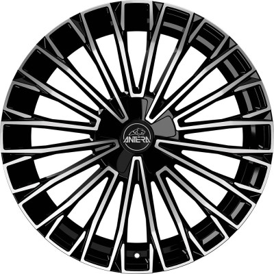 Antera A103 Piano Black Diamond 11,5x22 5x130 ET55 CB71,6 R14 900 kg A10315225523890I