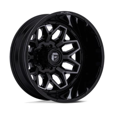 Fuel D875 Flux Dually Gloss Black Brush-Fc Gray Tint 8,25x20 8x165.1 ET104 CB117,0 60° 1360.5 kg D875208272