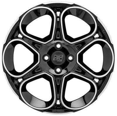 MSW 83 Gloss Black Full Polished 7x17 5x110 ET25 CB65,1 60° 650 kg W19478001T56