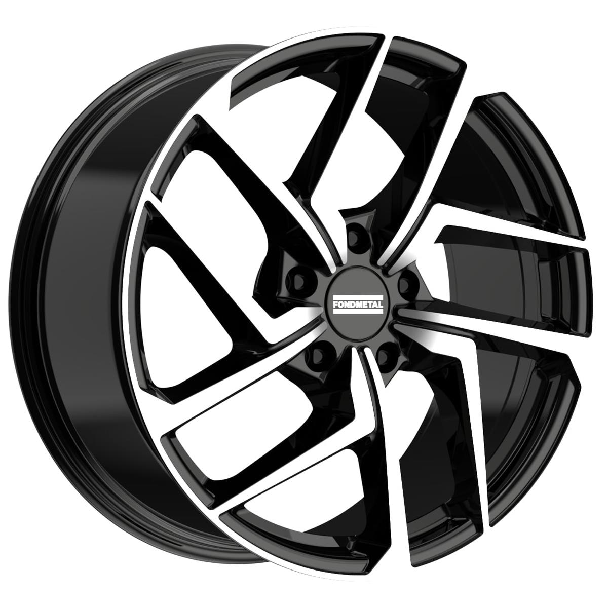 Fondmetal Taara Glossy Black Machined 8,5x21 5x130 ET29 CB66,6 R14 950 kg RF20985