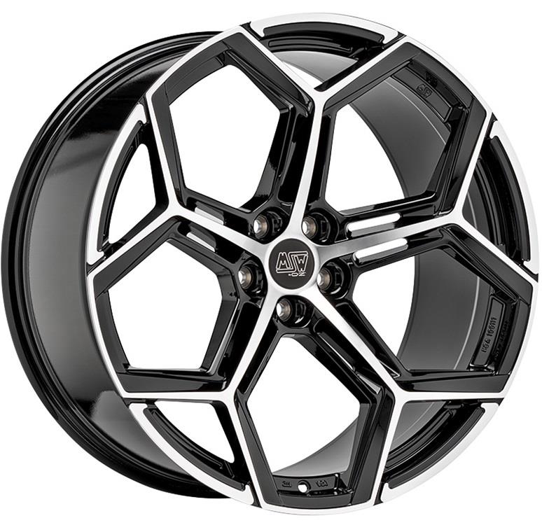 MSW 53 Gloss Black Full Polished 10,5x21 5x112 ET19 CB66,6 60° 910 kg W1948400156