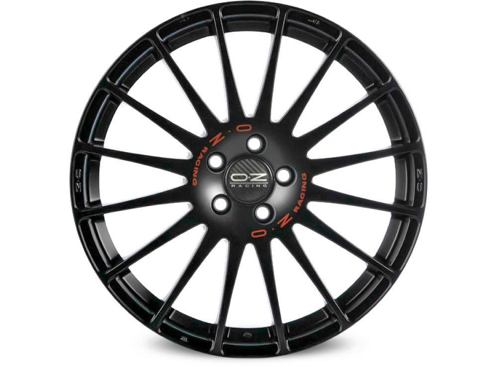 OZ Racing Superturismo GT Matt Black Red Lettering 7x18 4x100 ET45 CB54,1 60° 650 kg W0168600479