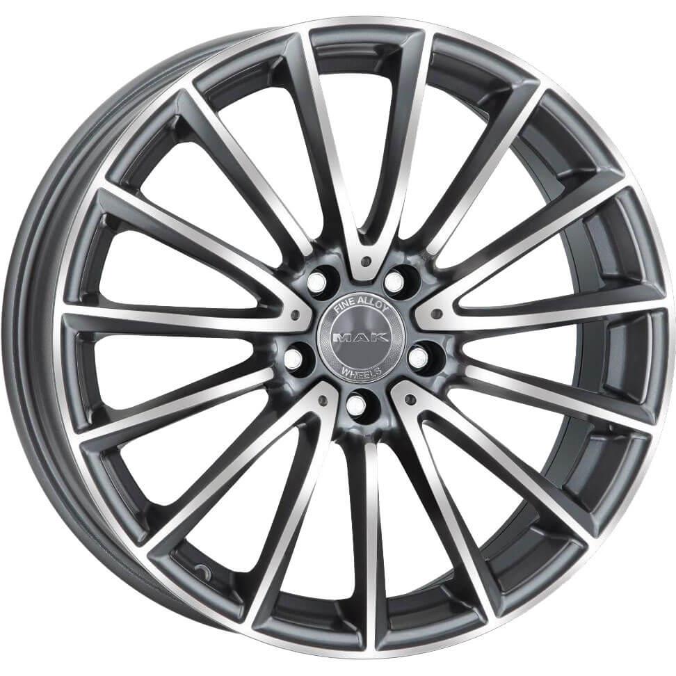 MAK Komet Gun Met-Mirror Face 11x21 5x112 ET48 CB66,6 R14 1050 kg F1121KMQM48WS4Y