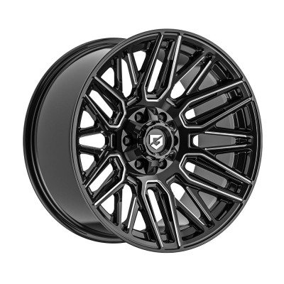 Gear Off Road 770 Edge Glossy Black Milled 10x20 8x180 ET-19 CB124,3 60° 1000 kg RF20581