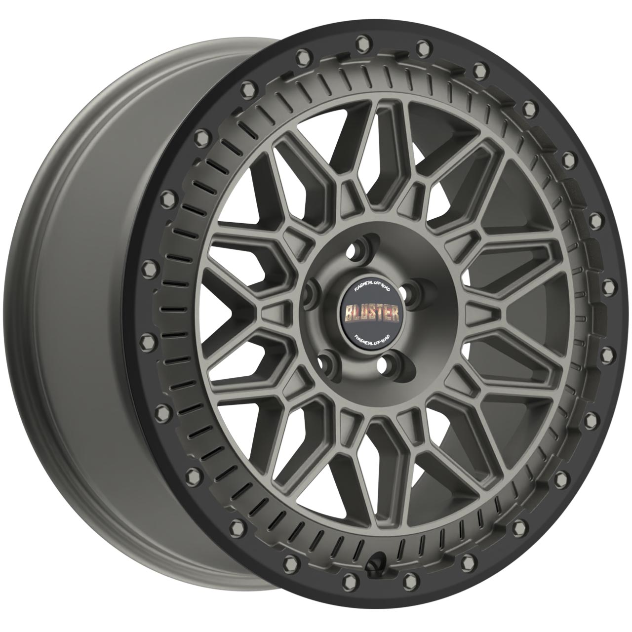 Fondmetal Bluster Matt Titanium Black Lip 8x18 5x120 ET50 CB65,1 R14 1250 kg RF21100