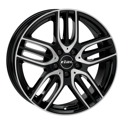 Rial M14-E diamond-black frontpolished 7,5x18 5x112 ET52 CB66,5 Flat M14-E-75852M83-1