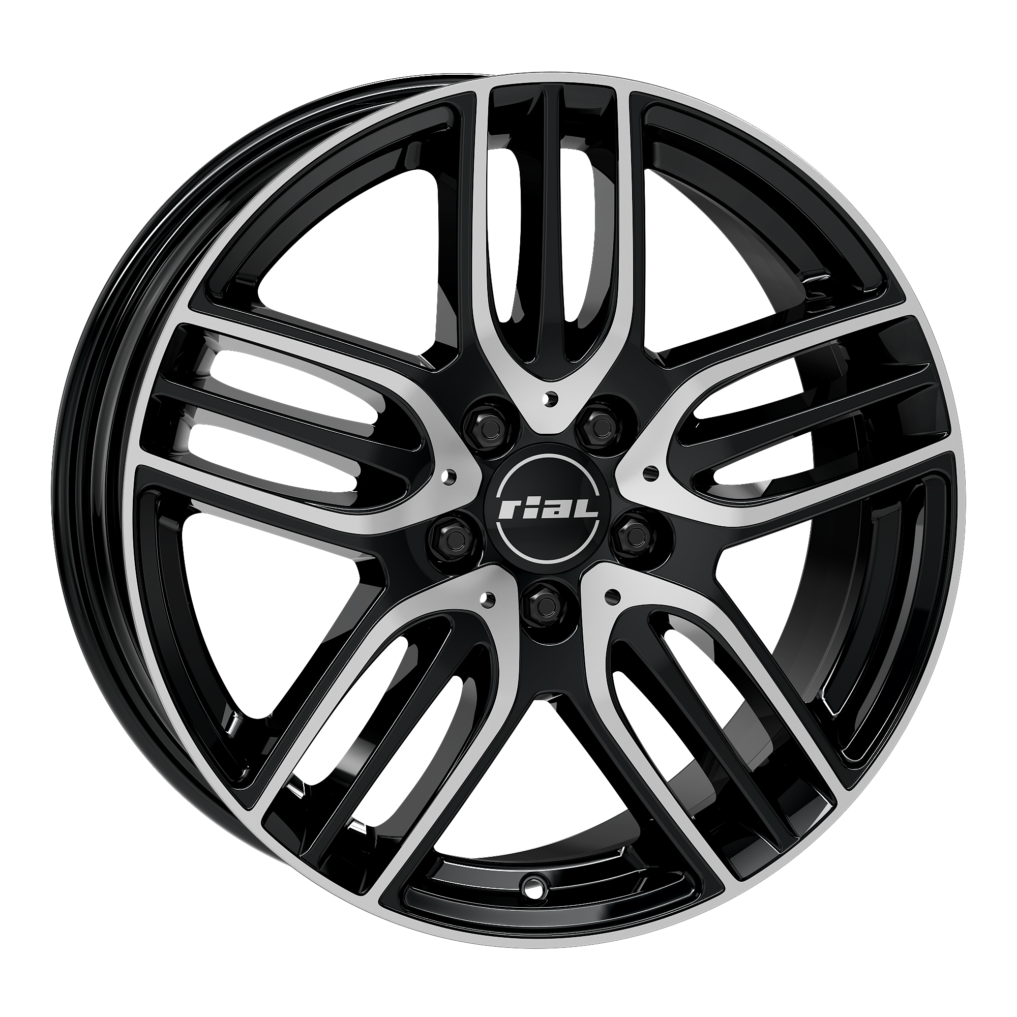 Rial M14-E diamond-black frontpolished 9x18 5x112 ET58 CB66,5 Flat M14-E-90858M83-1