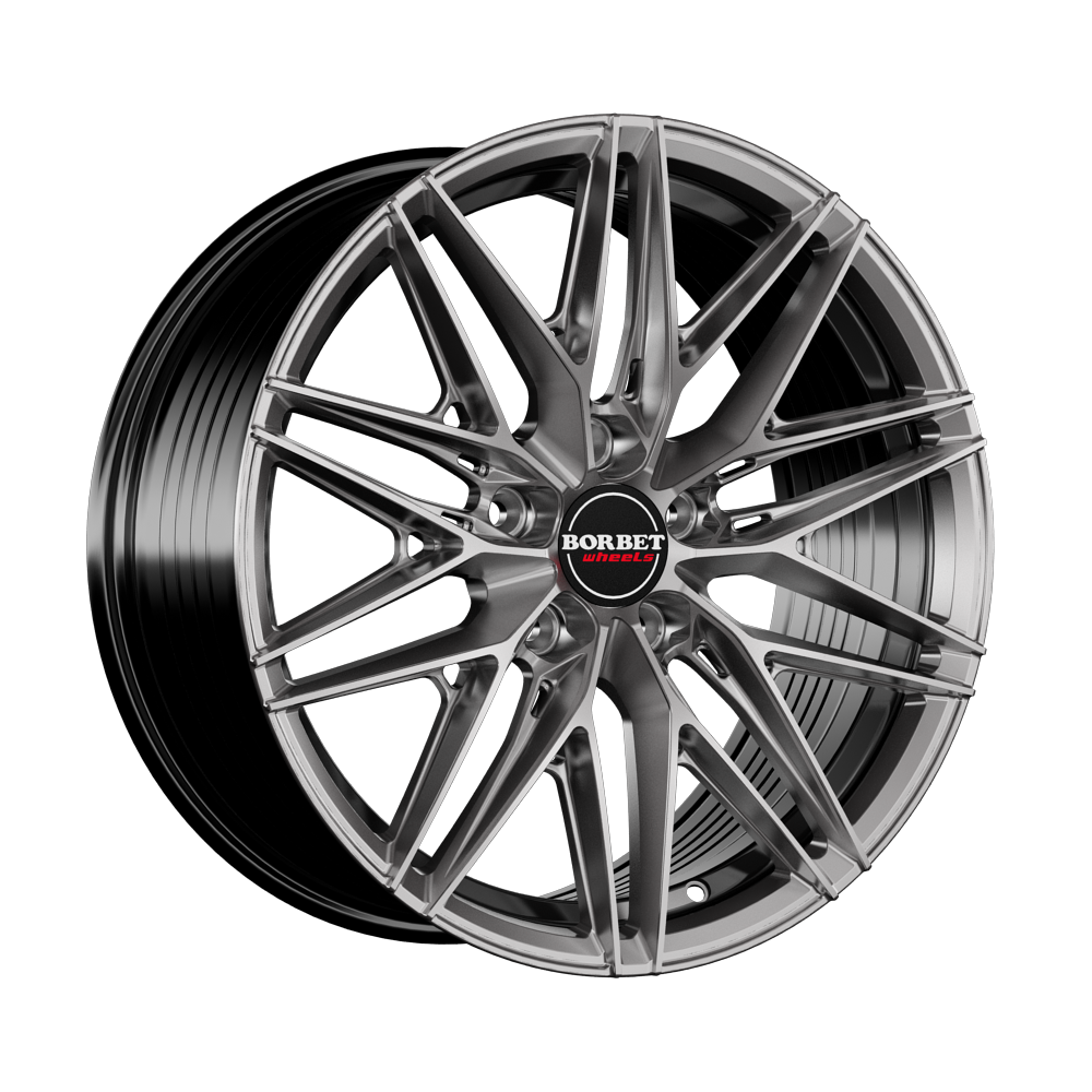 Borbet FB1 hyper black silver 8x18 5x112 ET40 CB72,5 60° 760 kg 498502