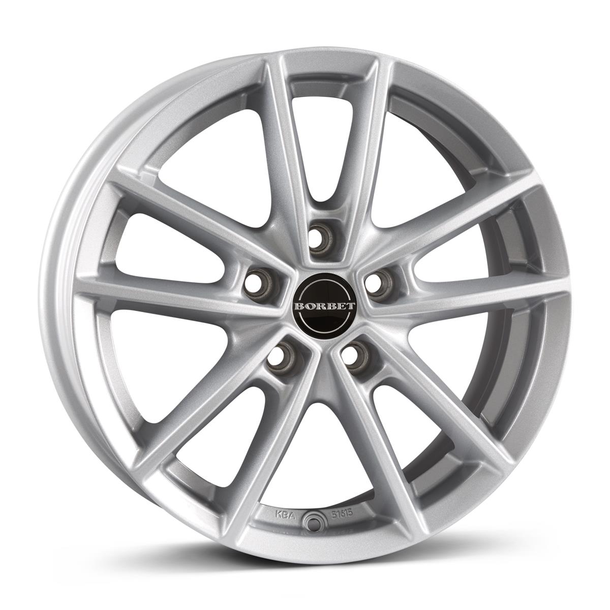 Borbet W Crystal Silver 8x19 5x114.3 ET48 CB72.5 60° 760 kg 498569
