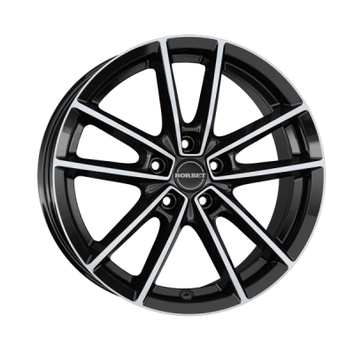 Borbet XE1 black polished glossy 7,5x18 5x112 ET23 CB66,6 60° 820 kg 498505