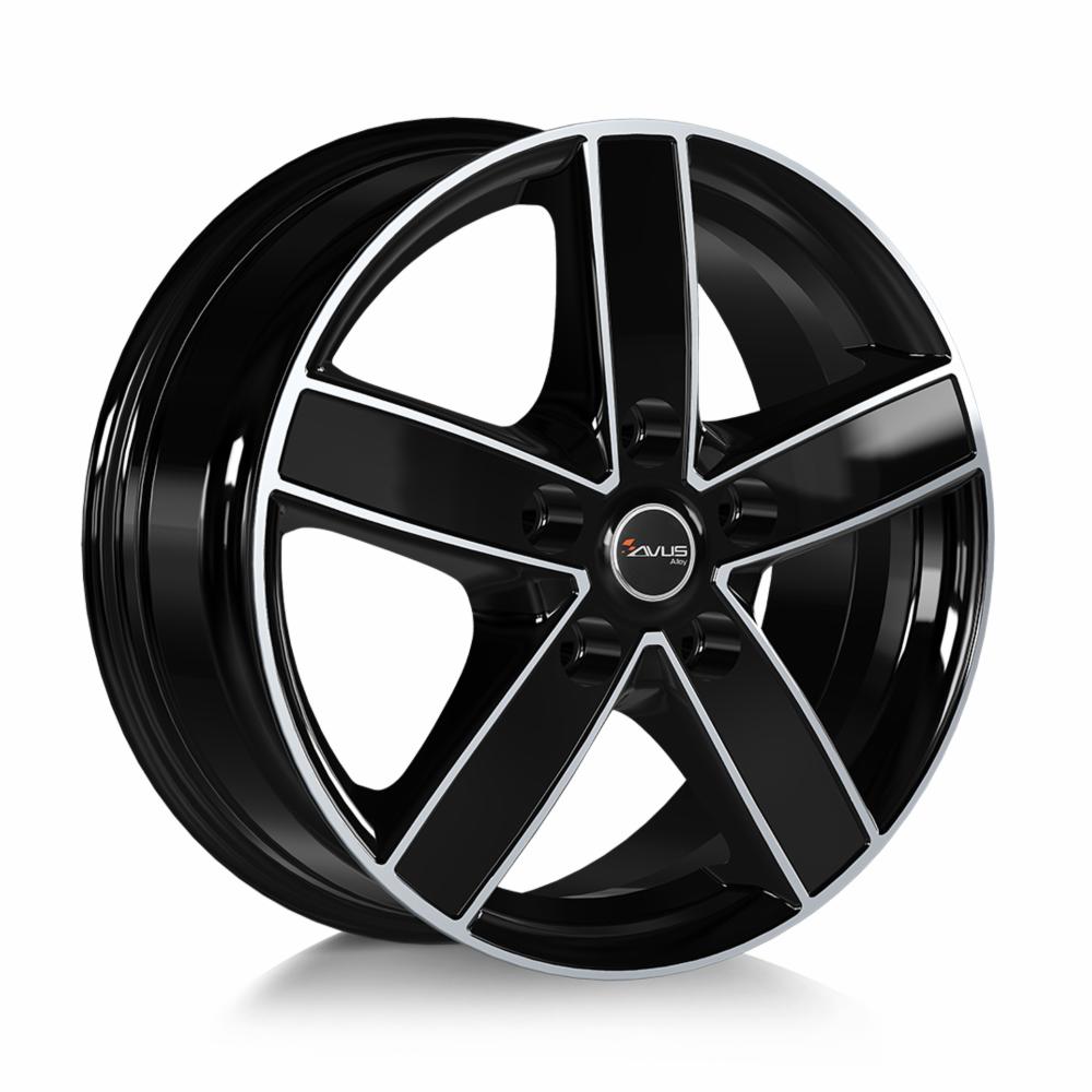 Avus AC-V51 Black Polished 7x17 5x118 ET45 CB71.1 60° 1075 kg V51070175118045711D0